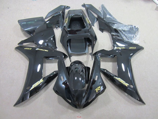 Yamaha R1 2002-2003 Motorrad Verkleidungen - Schwarz und Gold Aufkleber