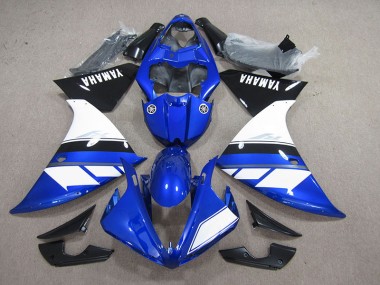 Yamaha R1 2012-2014 Motorrad Verkleidungen - Blau Schwarz Weiß